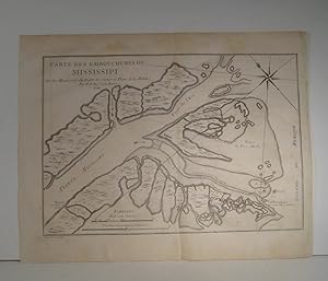 Carte des embouchures du Mississipi (Mississippi). Par N. Bellin Ing. de la Marine, tiré de : His...