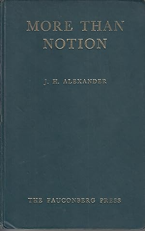 Seller image for More Than Notion for sale by Robinson Street Books, IOBA