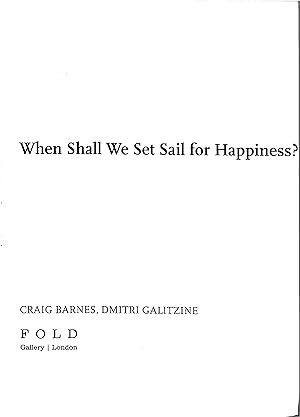 Seller image for When Shall We Set Sail for Happiness? for sale by WeBuyBooks