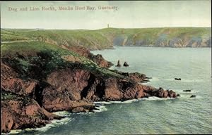 Seller image for Ansichtskarte / Postkarte Kanalinsel Guernsey, Dog and Lion Rocks, Moulin Huet Bay for sale by akpool GmbH