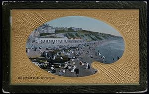 Bournemouth Postcard Gold Leaf Type Inlay Cameo Vintage 1912
