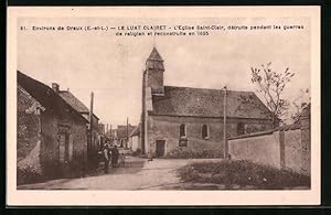 Image du vendeur pour Carte postale Le Luat Clairet, L`Eglise Saint-Clair dtruite pendant les guerres de religion et reconstruite en 1655 mis en vente par Bartko-Reher