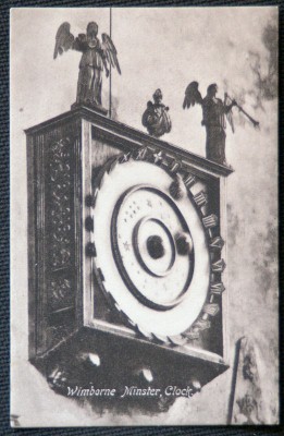 Wimborne Postcard Minster Clock Vintage Publisher Frith's