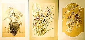 Tre litografie estratte da Dekorative Vorbilder XII 1899/1900