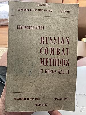 historical study russian combat methods in world war 2