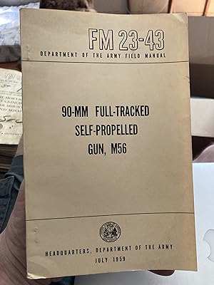 army FM 23-43 90 mm full tracked self propelled gun m56