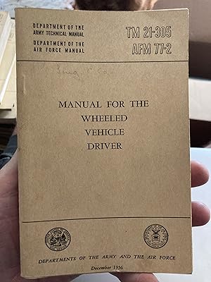 army tech manual for the wheeled vehicle driver
