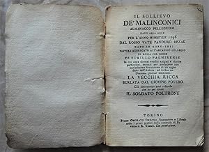 IL SOLLIEVO DE' MALINCONICI. ALMANACCO PELLEGRINO DATO ALLA LUCE PER L'ANNO BISESTILE 1796 DAL RO...