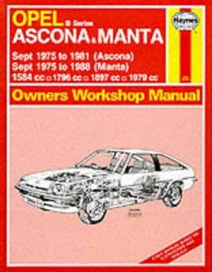 Immagine del venditore per Opel Ascona and Manta 'B' Series 1975-88 Owner's Workshop Manual (Service & repair manuals) venduto da WeBuyBooks