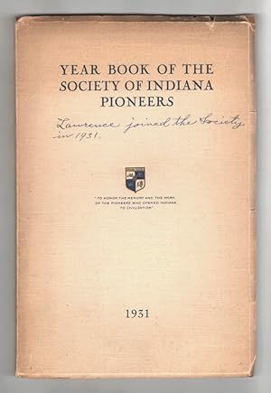 Yearbook of the Society of Indiana Pioneers 1931