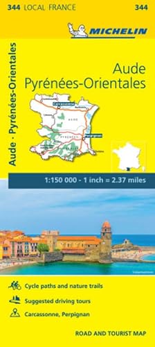 Imagen del vendedor de Aude, Pyrenees-Orientales - Michelin Local Map 344 : Map a la venta por Smartbuy