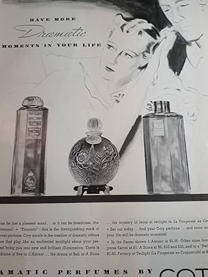 Imagen del vendedor de Advertisement for Coty Perfumes "Have More Dramatic Moments in Your Life" a la venta por Hammonds Antiques & Books