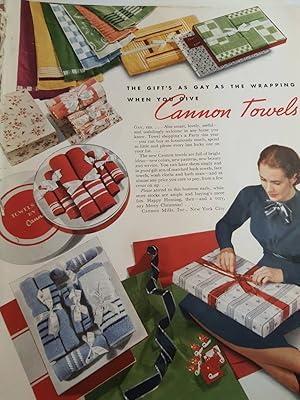 Imagen del vendedor de Advertisement for Cannon Towels "The Gift's As Gay As the Wrapping" a la venta por Hammonds Antiques & Books
