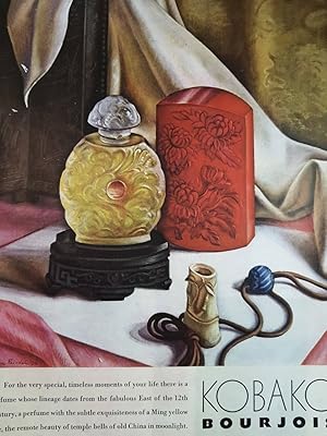 Imagen del vendedor de Advertisement for Kobako Bourjois "For the Very Special Timeless Moments of Your Life." a la venta por Hammonds Antiques & Books