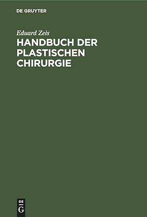 Imagen del vendedor de Handbuch der plastischen Chirurgie a la venta por moluna
