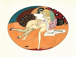 Estampe originale pour Les Délassements d'Eros. 1917-1921