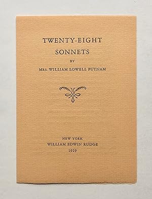 Bild des Verkufers fr Twenty-Eight Sonnets [announcement] zum Verkauf von George Ong Books