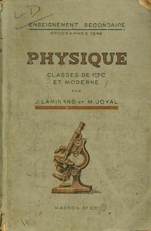 Physique classes de 1re C et moderne - M. Lamirand