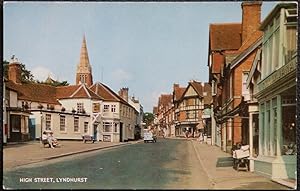 Lyndhurst Nants Hampshire High Street Vintage Postcard 1969
