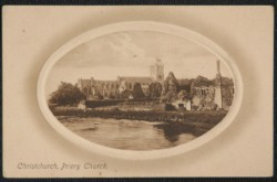 Christchurch Postcard LOCAL PUBLISHER Priory Fine Cameo Photo Bevel Framed