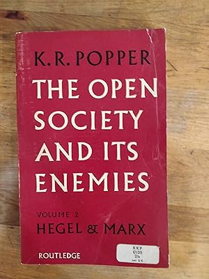 Immagine del venditore per The Open Society and Its Enemies. Volume 2. Hegel and Marx venduto da Reifsnyder Books