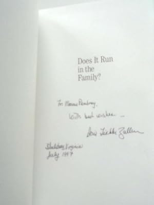 Seller image for Does it Run in the Family? for sale by World of Rare Books