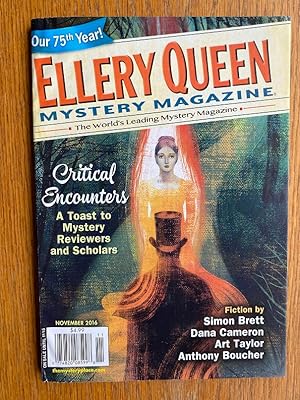 Imagen del vendedor de Ellery Queen Mystery Magazine November 2016 a la venta por Scene of the Crime, ABAC, IOBA