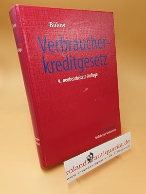 Immagine del venditore per Heidelberger Kommentar zum Verbraucherkreditgesetz ; Heidelberger Kommentar venduto da Roland Antiquariat UG haftungsbeschrnkt