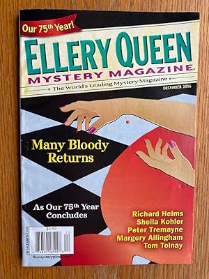 Image du vendeur pour Ellery Queen Mystery Magazine December 2016 mis en vente par Scene of the Crime, ABAC, IOBA