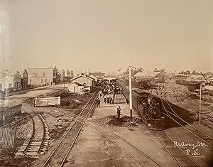 Two photgraphs of early Palmerston North and Manawatu Gorge