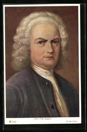 Ansichtskarte Portrait von Johann Sebastian Bach, Komponist