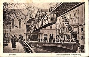 Ansichtskarte / Postkarte Elberfeld Wuppertal in Nordrhein Westfalen, Schwebebahn, Bahnhof Döpper...