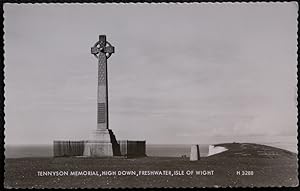 Tennyson Memorial Postcard Isle Of Wight High Down Freshwater Real Photo