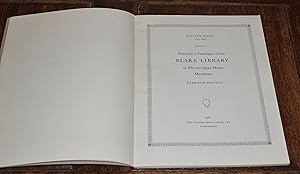 Bild des Verkufers fr WILLIAM BLAKE 1757-1827 - NOTES FOR A CATALOGUE OF THE BLAKE LIBRARY A THE GEORGIAN HOUSE MERSTHAM zum Verkauf von CHESIL BEACH BOOKS