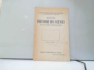 Bild des Verkufers fr Revue d'histoire des sciences et de leurs applications extrait n1 tome X zum Verkauf von JLG_livres anciens et modernes