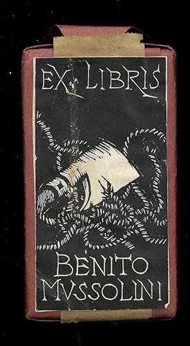 Ex Libris Benito Mussolini. Matrice originale su lastra di zinco