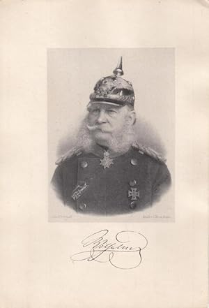 Kaiser Wilhelm I. - Porträt. Lithographie v. P. Rohrbach.