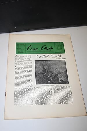 Cine Club. Publicación del Cine Club del Uruguay. Año II, nº 9. Septiembre 1949.
