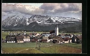 Ansichtskarte Mitterndorf, Ortsansicht mit dem Grimming