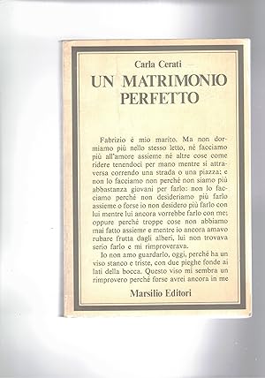 Imagen del vendedor de Un matrimonio perfetto. 4 edizione. a la venta por Libreria Gull