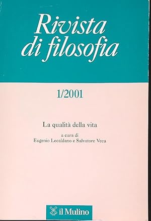 Bild des Verkufers fr Rivista di filosofia 1/2001 zum Verkauf von Librodifaccia