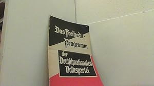 Bild des Verkufers fr Das deutschnationale Freiheits-Programm. Vorwort: Dr. Alfred Hugenberg. zum Verkauf von Antiquariat Uwe Berg