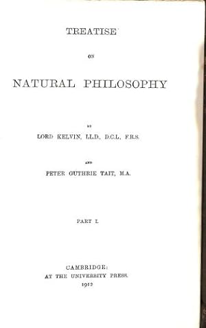 Bild des Verkufers fr Treatise on natural philosophy zum Verkauf von WeBuyBooks
