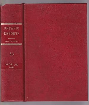 Seller image for Ontario Reports (Second Series) Vol. 33 for sale by Riverwash Books (IOBA)