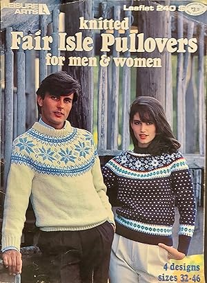 Leisure Arts, Fair Isle Pullovers No.240 Leaflet 1982