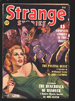 Bild des Verkufers fr Strange Stories 6/1940-Terrified woman horror cover-Weird menace-Henry Kuttner-Robert Bloch-VG/FN zum Verkauf von DTA Collectibles