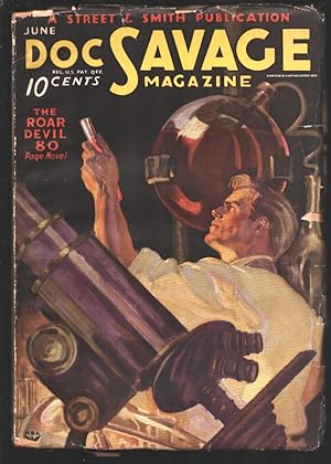 Seller image for Doc Savage 6/935-The Roar Devil by Kenneth Robeson.-Walter Baumhofer cover art-Herp pulp-VG- for sale by DTA Collectibles
