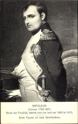 Ansichtskarte / Postkarte Napoleon, Portrait, Grote Figuren uit onze Geschiedenis