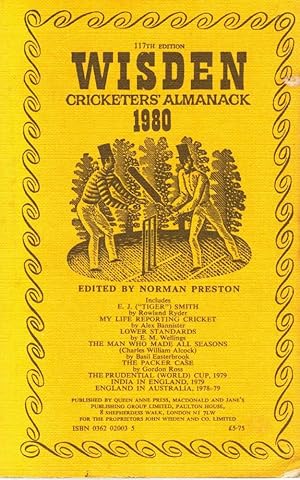 Image du vendeur pour WISDEN 1980. Cricketers' Almanack, 117th Edition. mis en vente par Sainsbury's Books Pty. Ltd.