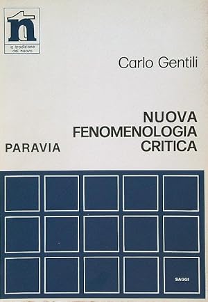 Image du vendeur pour Nuova Fenomenologia Critica mis en vente par Librodifaccia